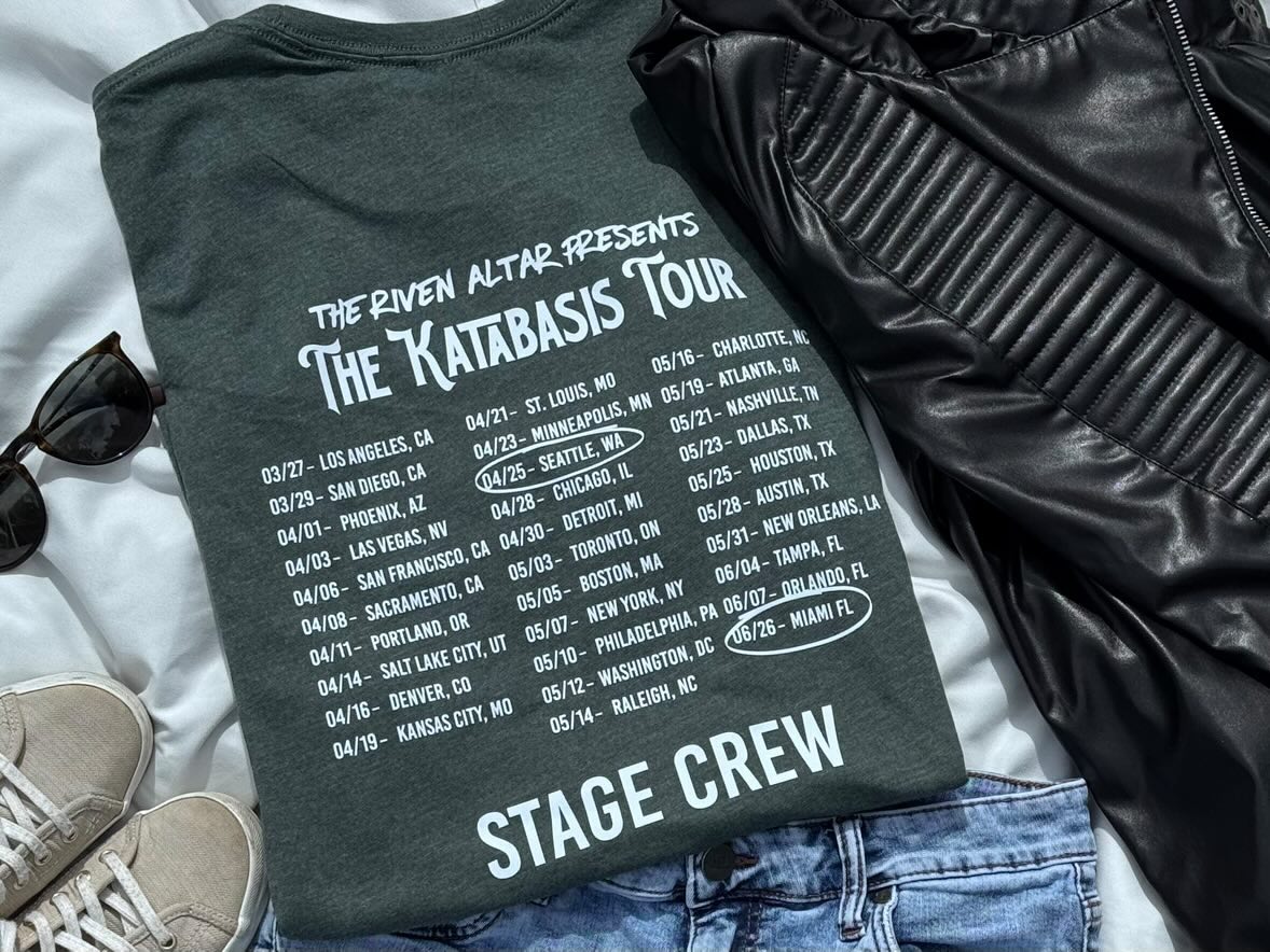 The Riven Altar (STREET TEAM ONLY w/STAGE CREW) Band Tee!